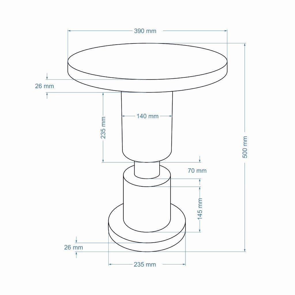 Elements Liam End Table - Antique Zinc by Urbia - detail 5