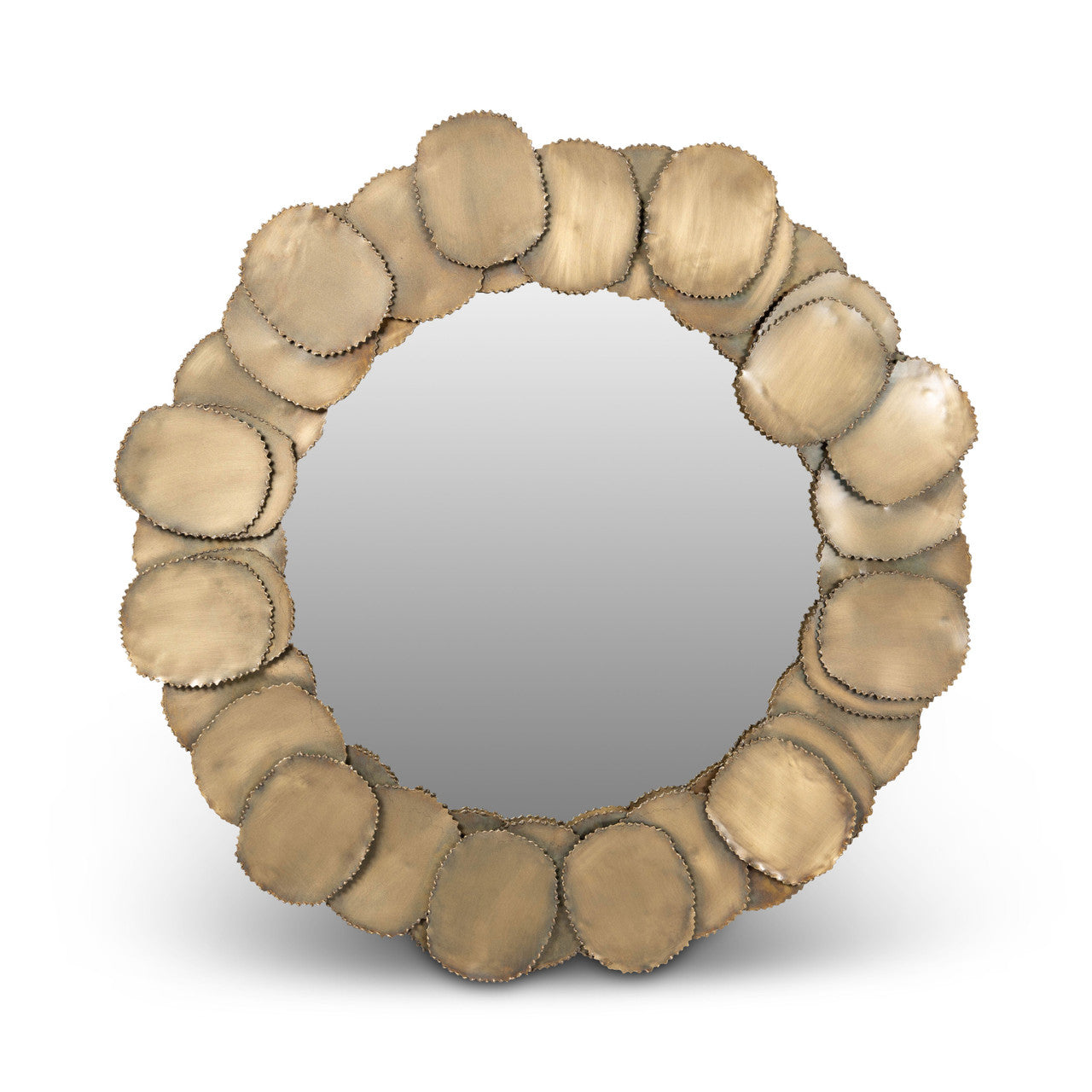 Elements - Suri - Mirror - 33"Dia. - Antique Brass