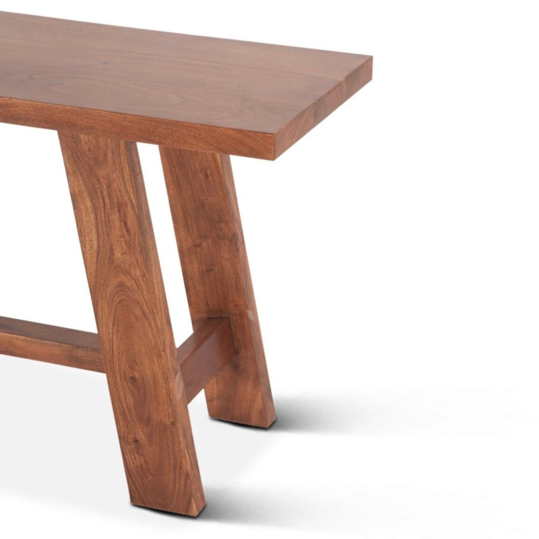 Savannah 60" Acacia Wood Counter Bench Cinnamon Brown