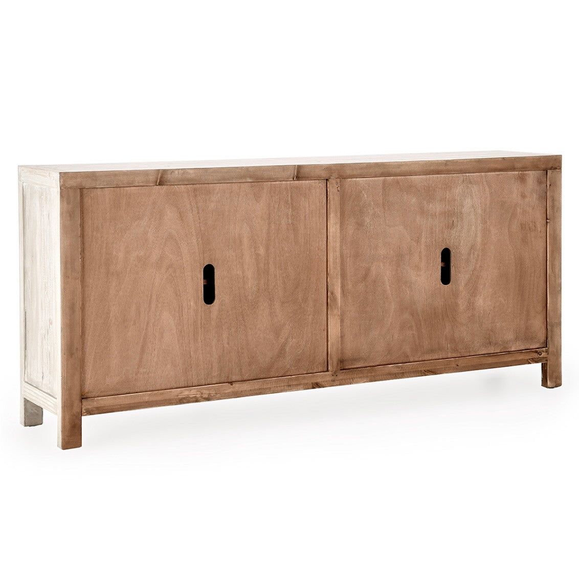 Astrid 4-Door Reclaimed Wood Sideboard in Vintage Cream 86"