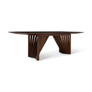 Laguna Black & Nogal Lacquered Glass Dining Table by Urbia