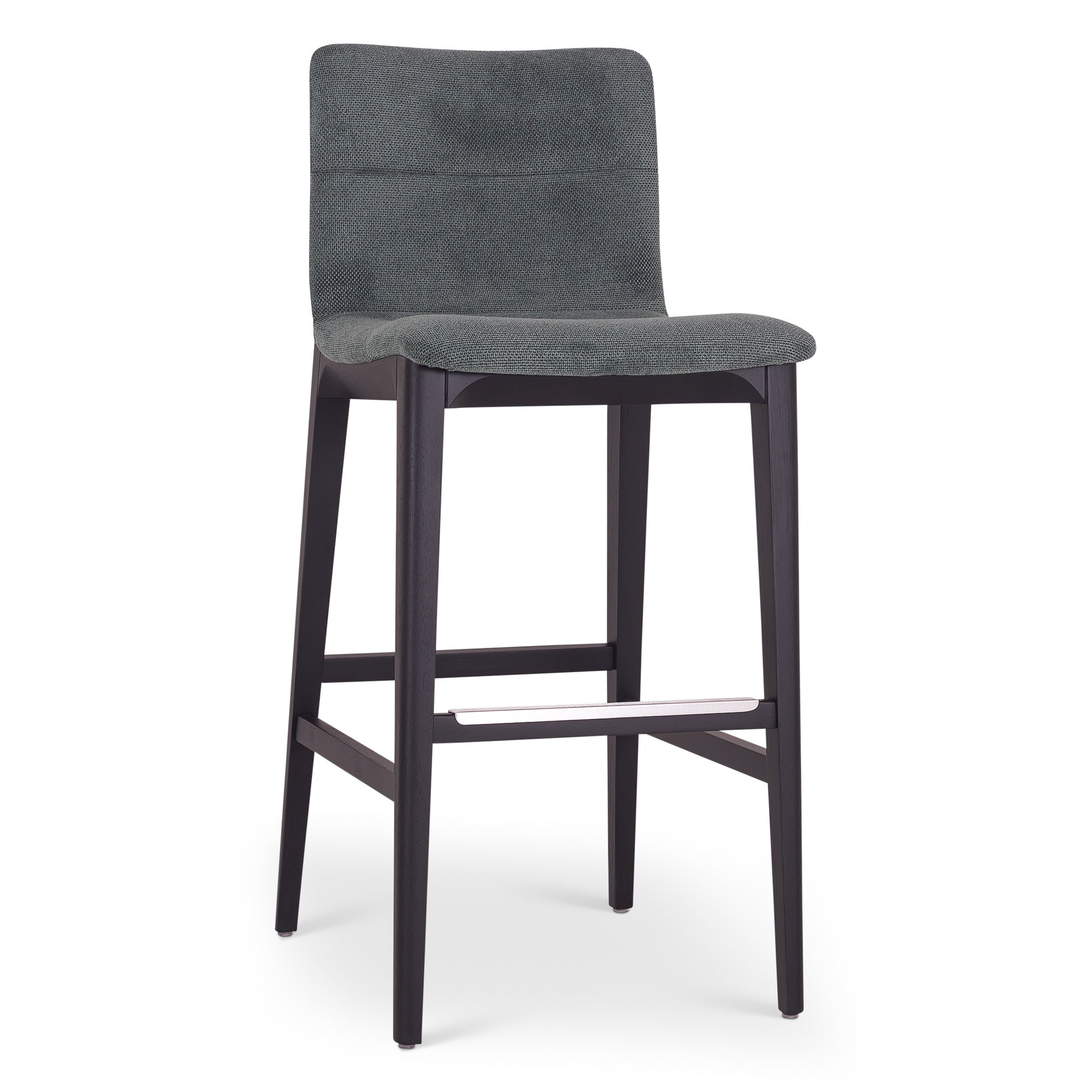 Modern Brazilian - Godan Stool - Bar Height - Jackpot Teal Seat - Ebano Frame by Urbia