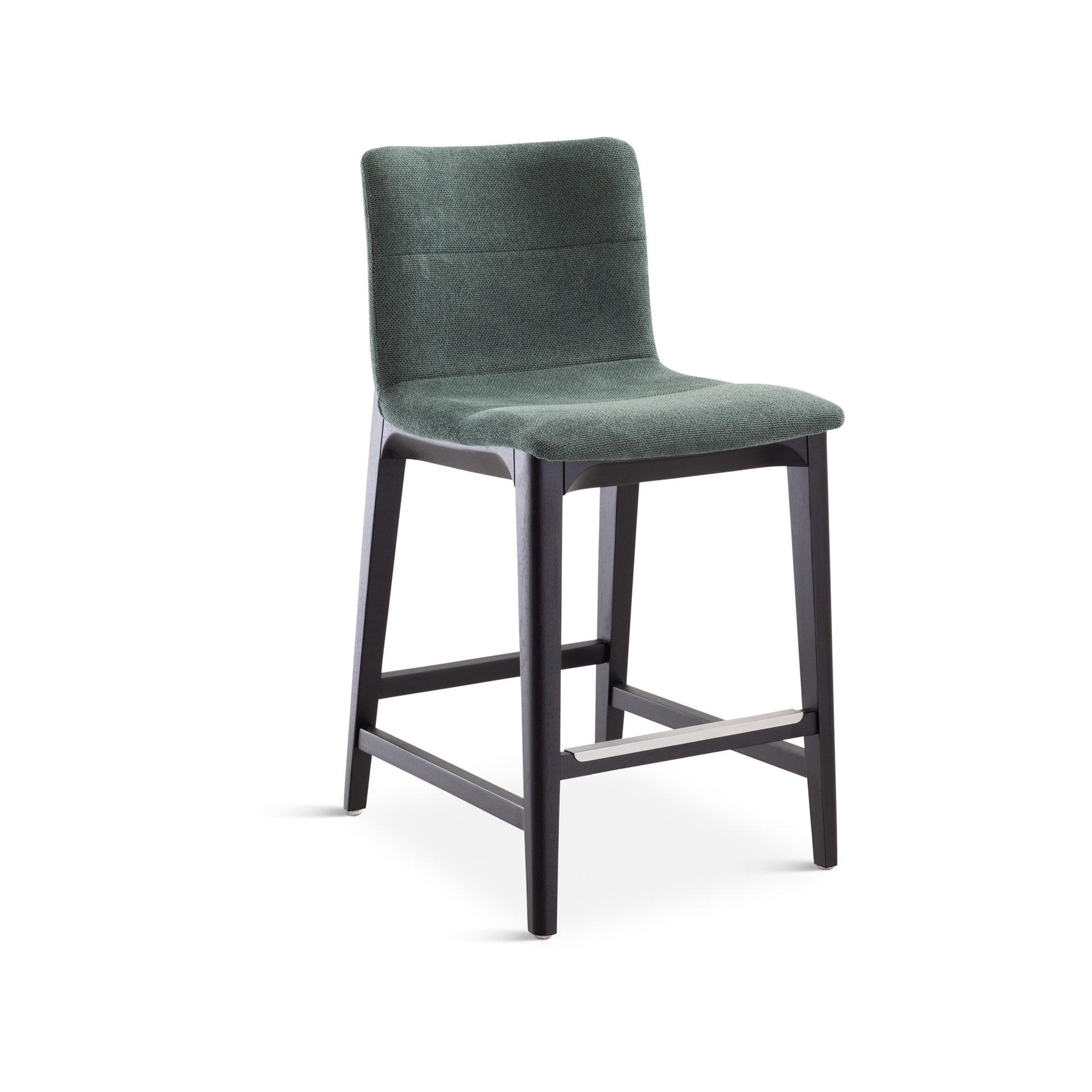 Modern Brazilian - Godan Stool - Counter Height - Jackpot Teal Seat - Ebano Frame by Urbia