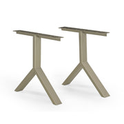 Y Pewter Dining Table Base (Set of 2) by Urbia