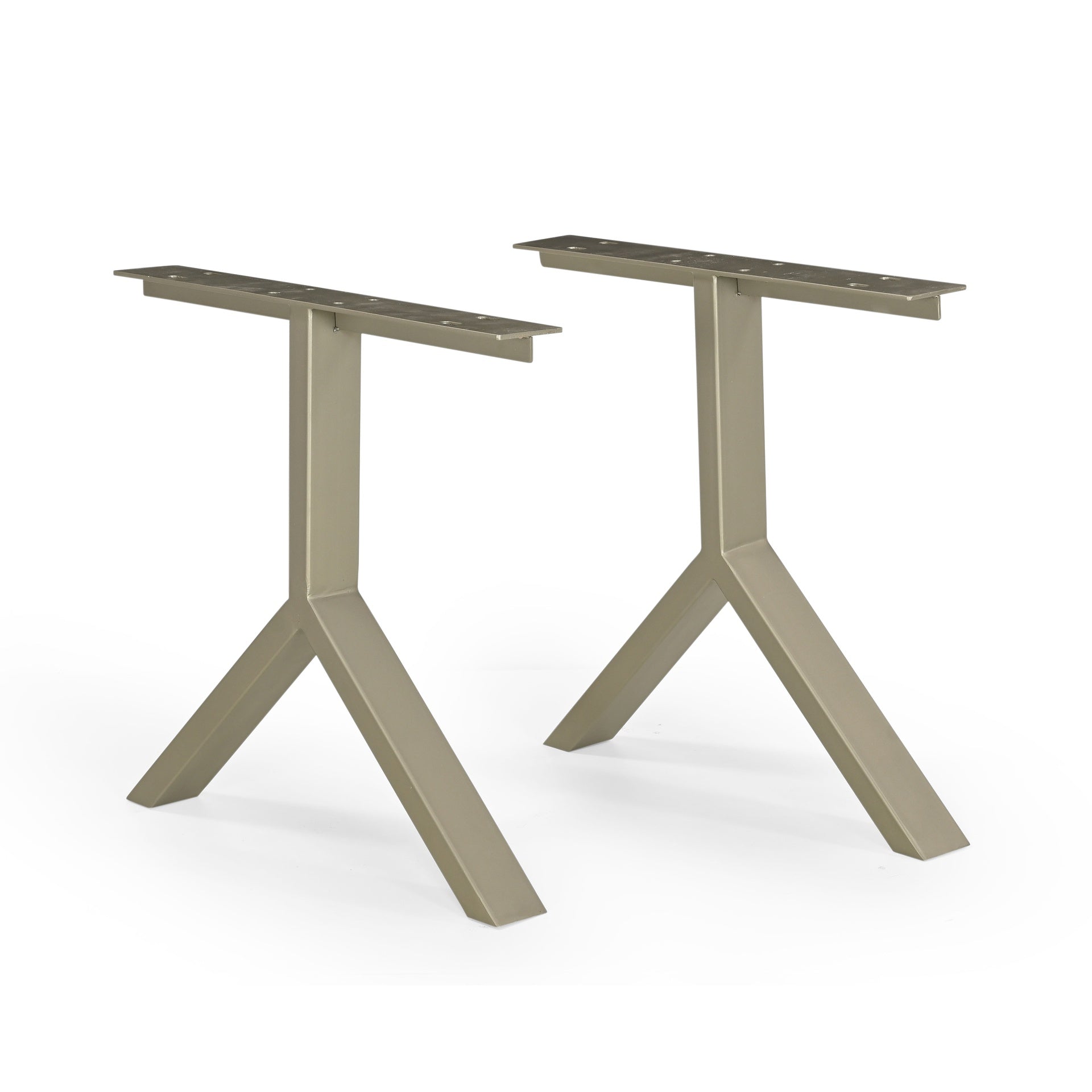 Y Pewter Dining Table Base (Set of 2) by Urbia
