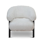 Mandy Black Wood & Fairy Accent Chair by Urbia