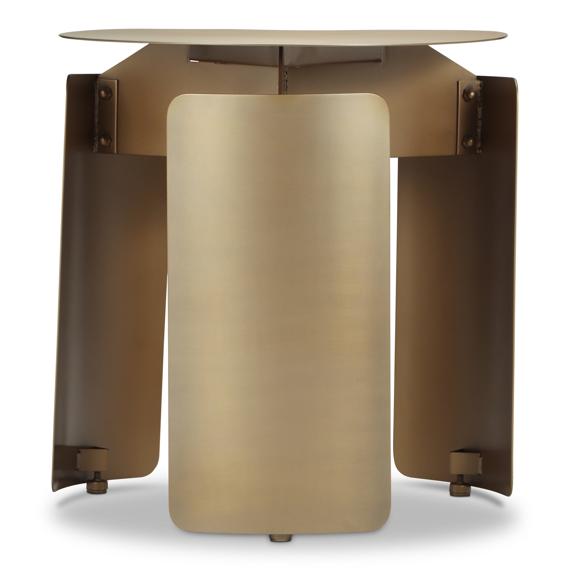 Senshi Industrial Brass End Table by Urbia