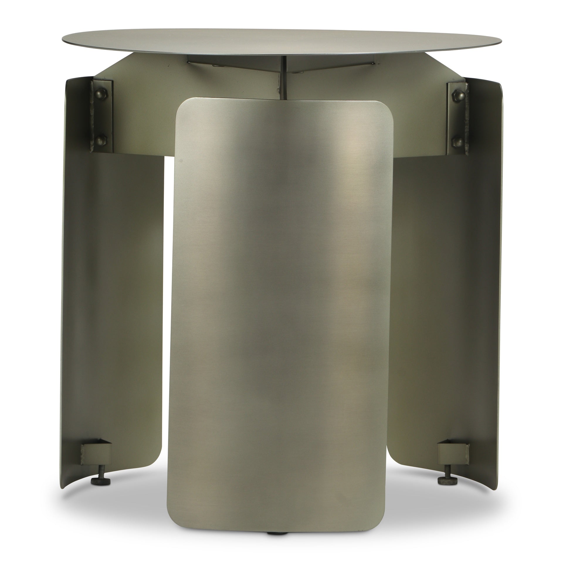 Senshi Industrial Nickel End Table by Urbia