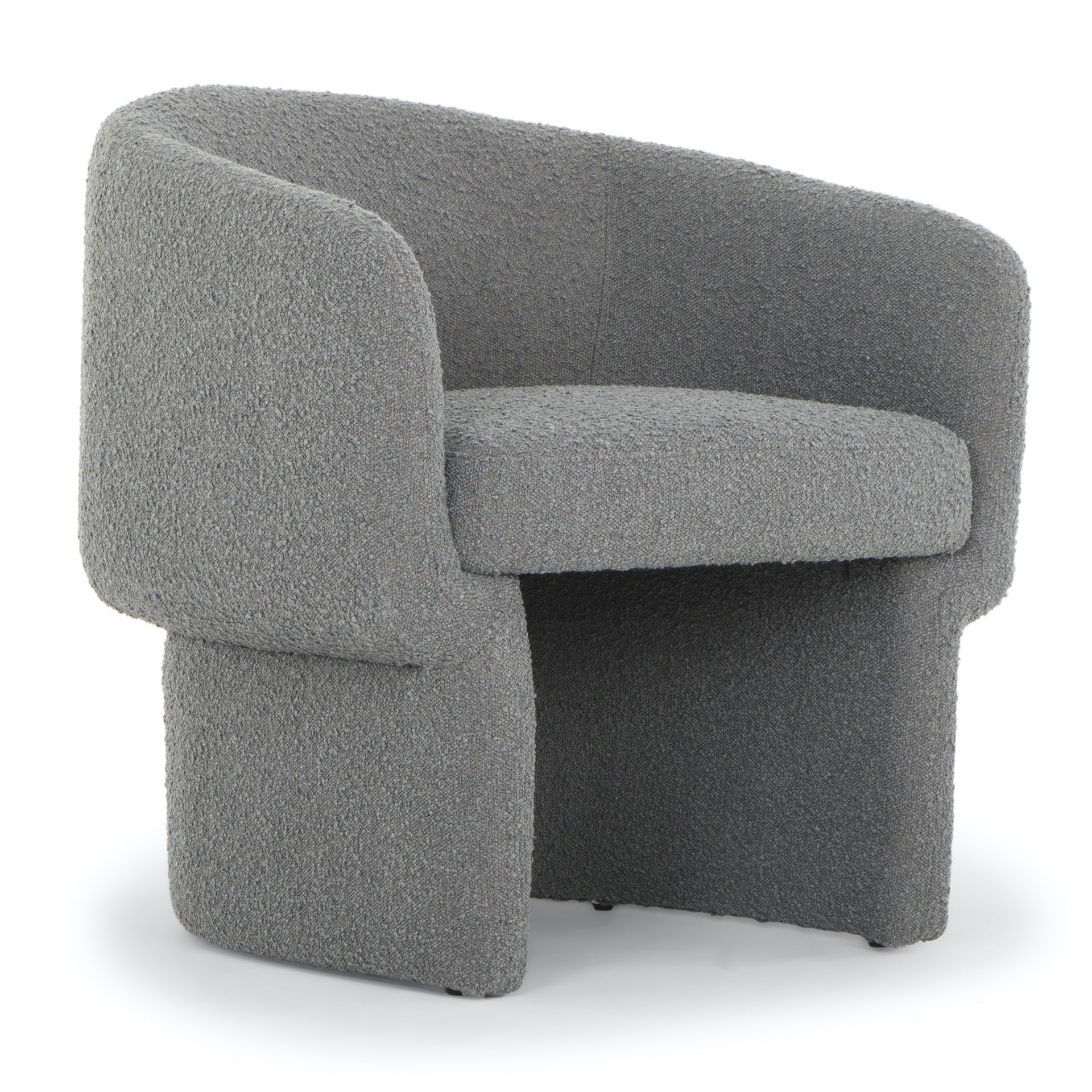 Jessie Charcoal Boucle Accent Chair by Urbia