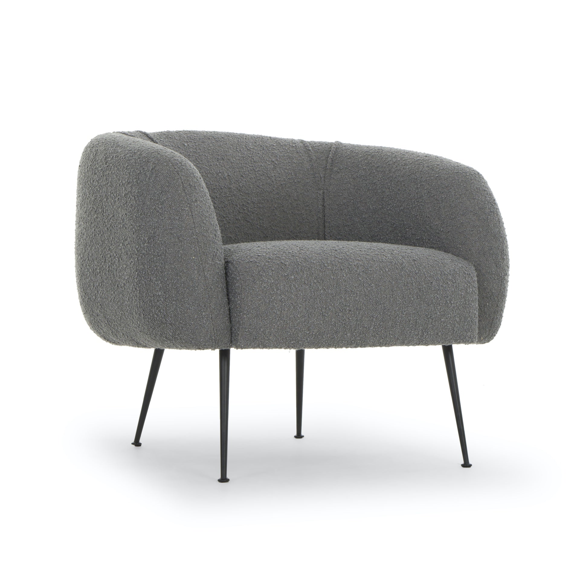 Sepli Charcoal Boucle Accent Chair by Urbia