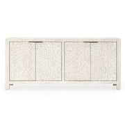 Astrid 4-Door Reclaimed Wood Sideboard in Vintage Cream 86"