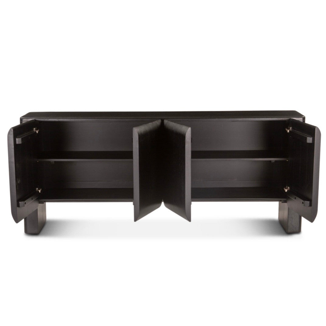Helsinki 75" Mango Wood Sideboard Black