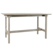 Dawn Teak Wood Outdoor Counter Table in Gray 67"