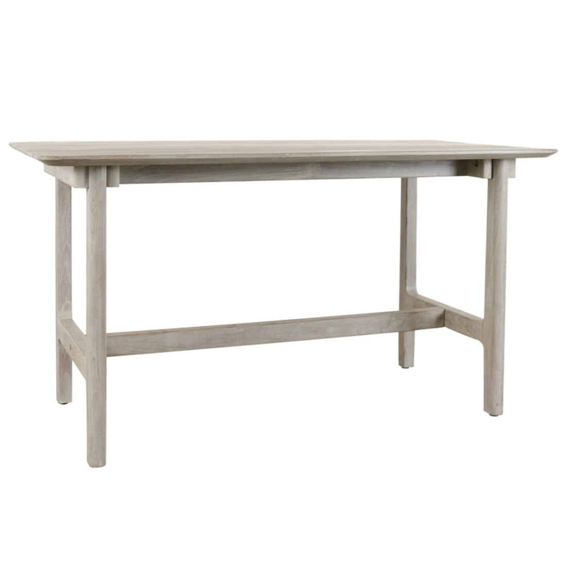 Dawn Teak Wood Outdoor Counter Table in Gray 67"