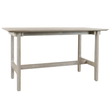 Dawn Teak Wood Outdoor Counter Table in Gray 67"