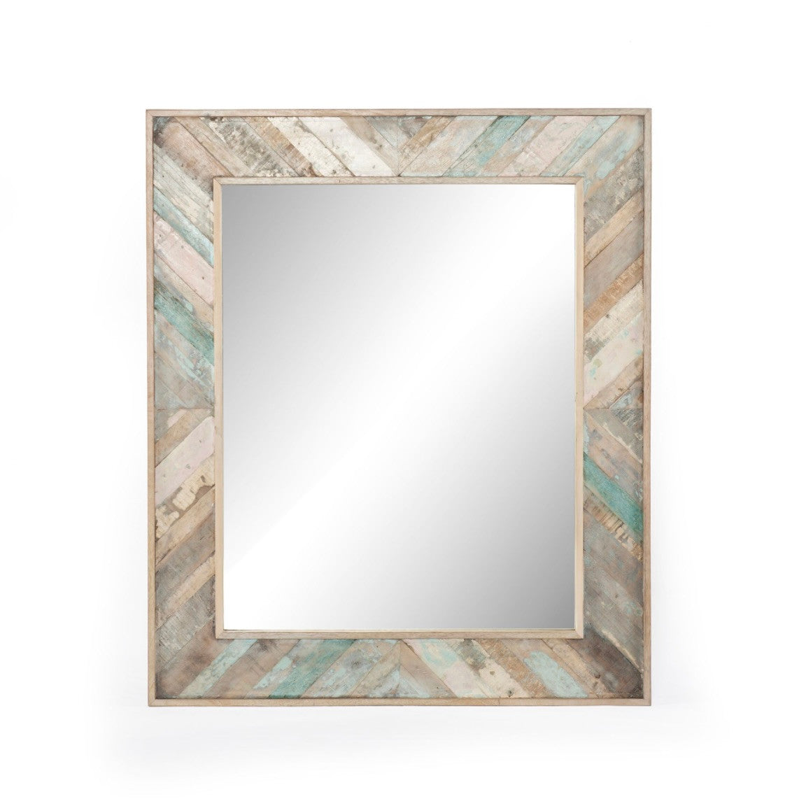 Marseilles Reclaimed Teak 38" Mirror Coastal Mist