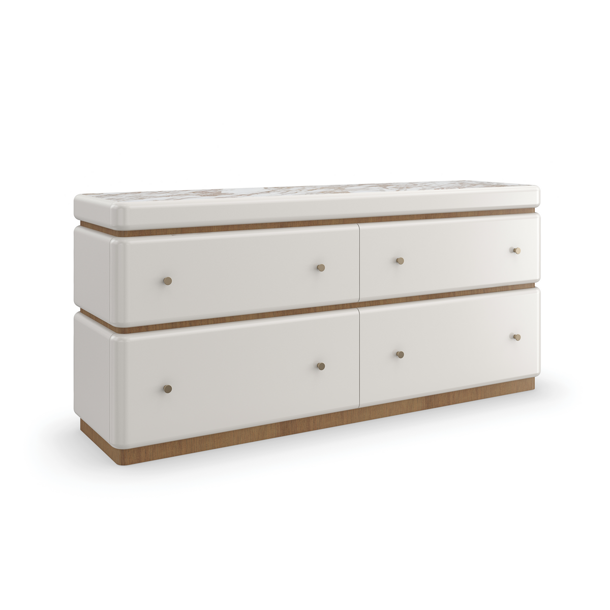 Milos Dresser Almond Milk 65" by Caracole - view 4