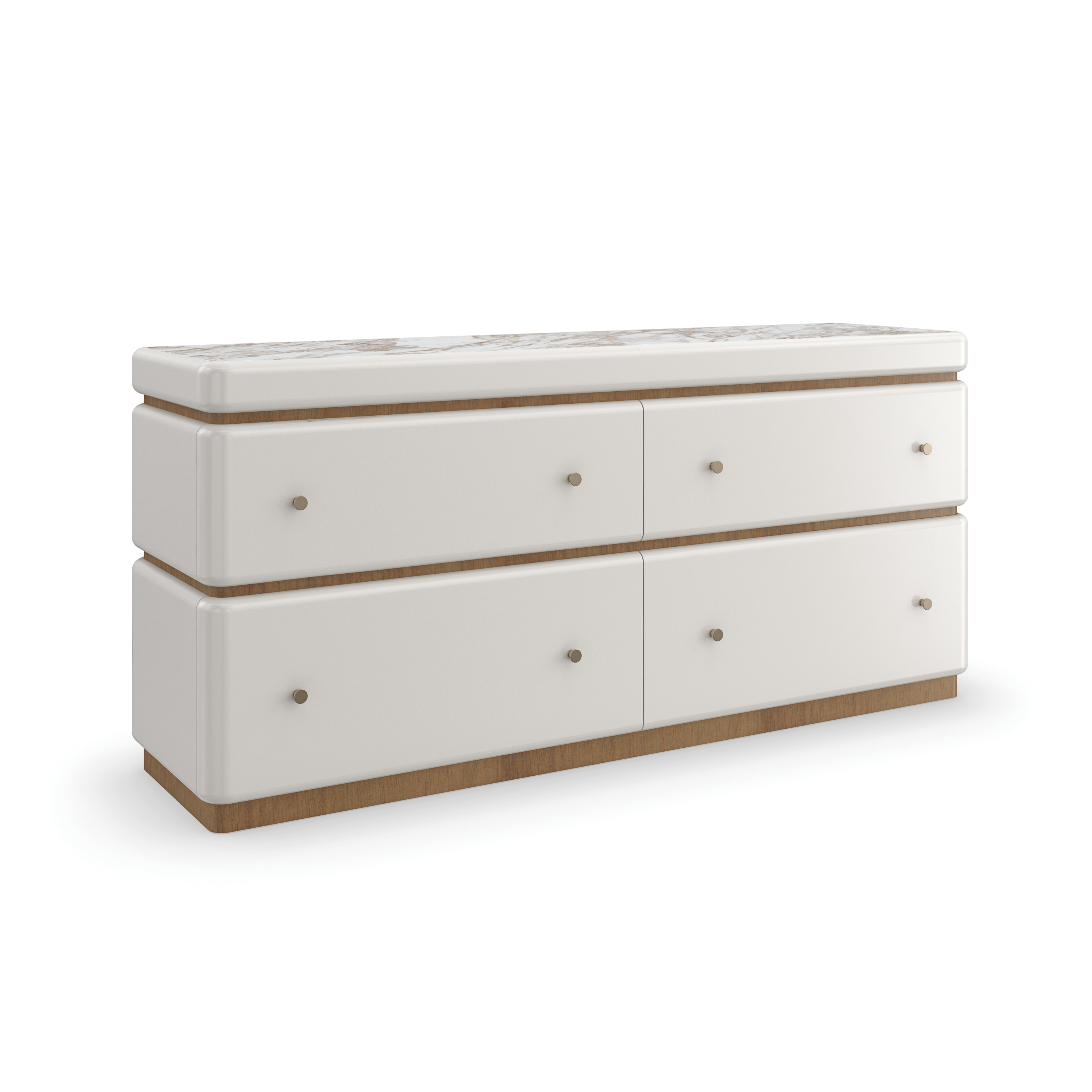 Milos Dresser Almond Milk 65" by Caracole - view 4