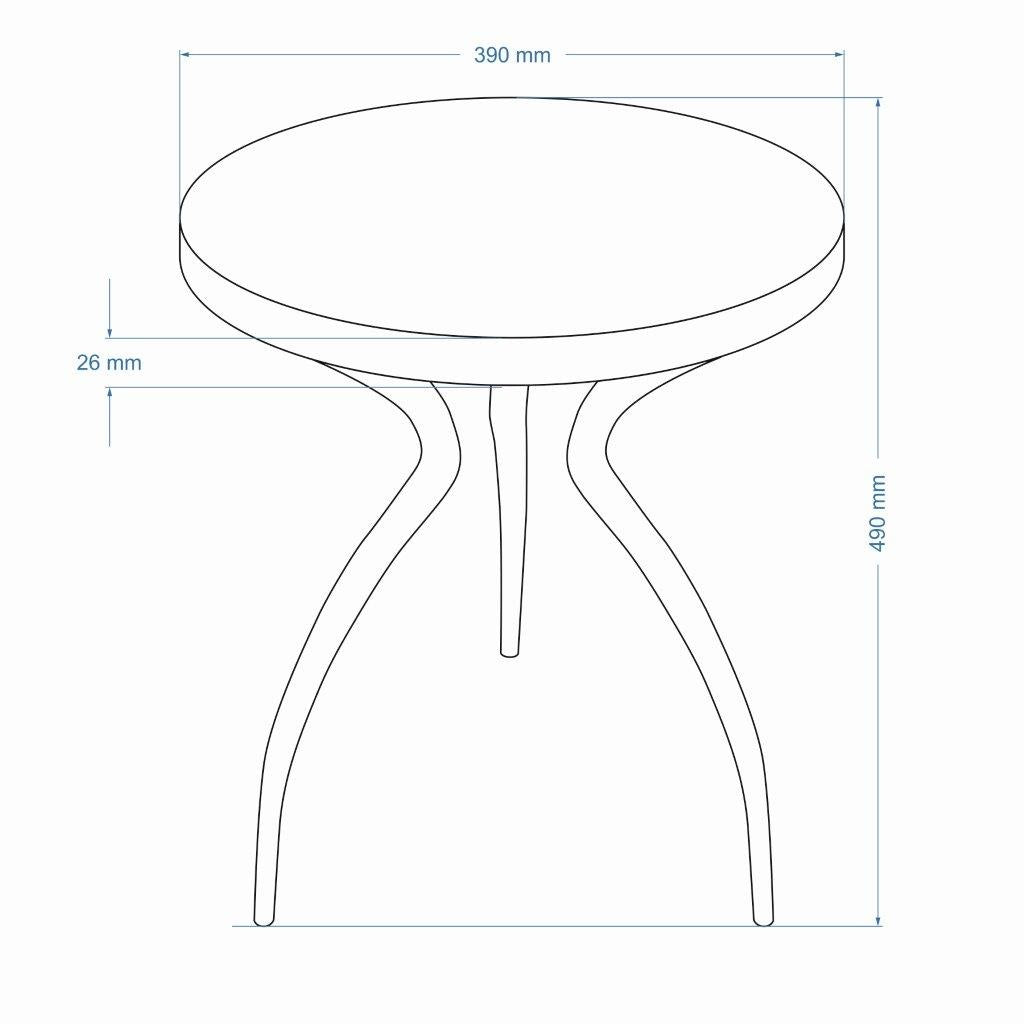 Elements Sarp End Table - Antique Zinc by Urbia - detail 4