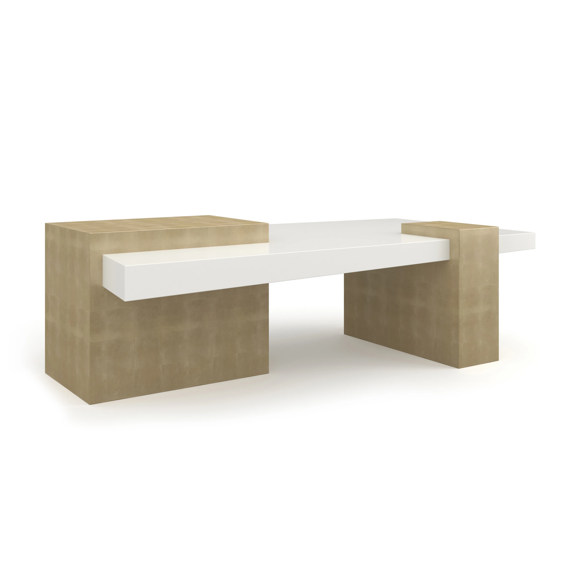 Float Cocktail Table Almond Milk 60" by Caracole - view 4