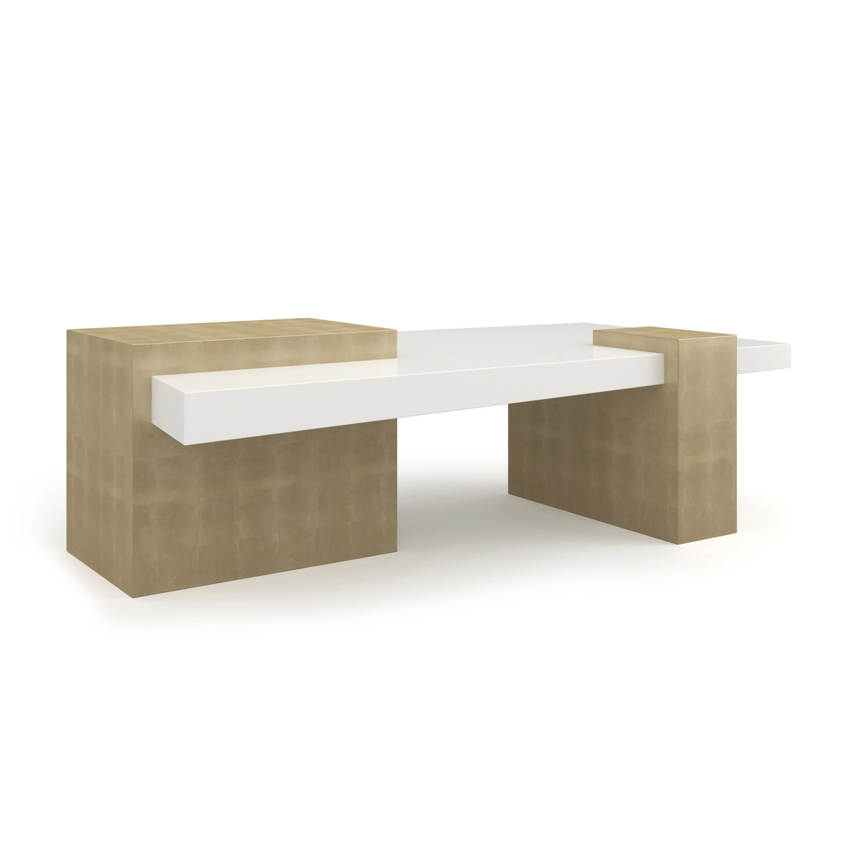 Float Cocktail Table Almond Milk 60" by Caracole - view 4