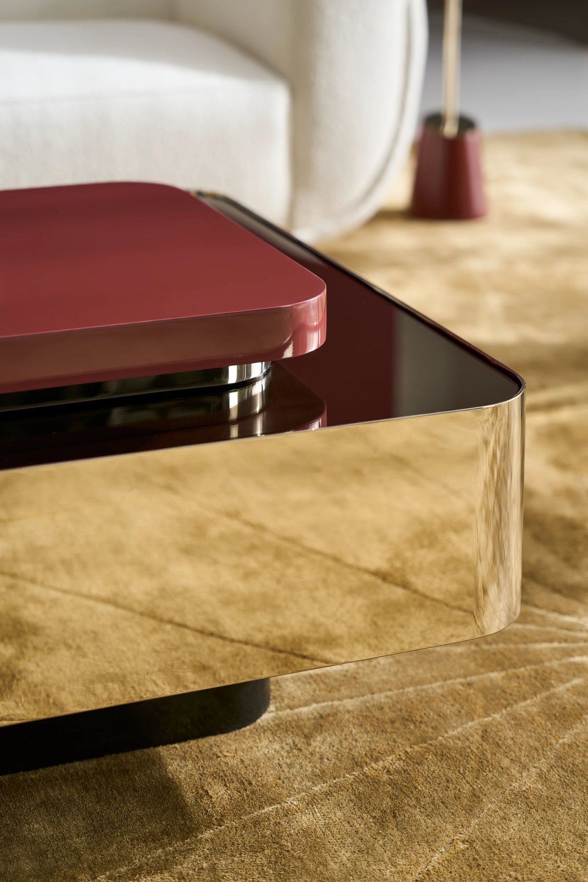 Periphery Cocktail Table Whisper of Gold 56" by Caracole - view 4