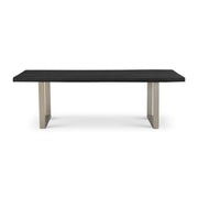 Brooks Dining Table U Base 40" x 92" Ebonized Top - Pewter Base by Urbia - product view