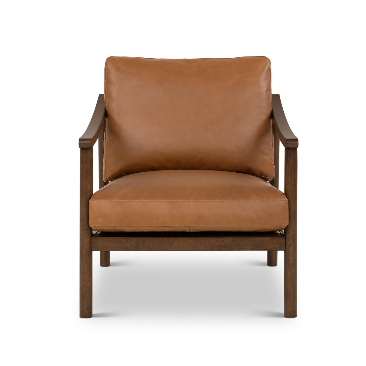 Rowan Leather Accent Chair Walnut, Panama Tan by Urbia - product view