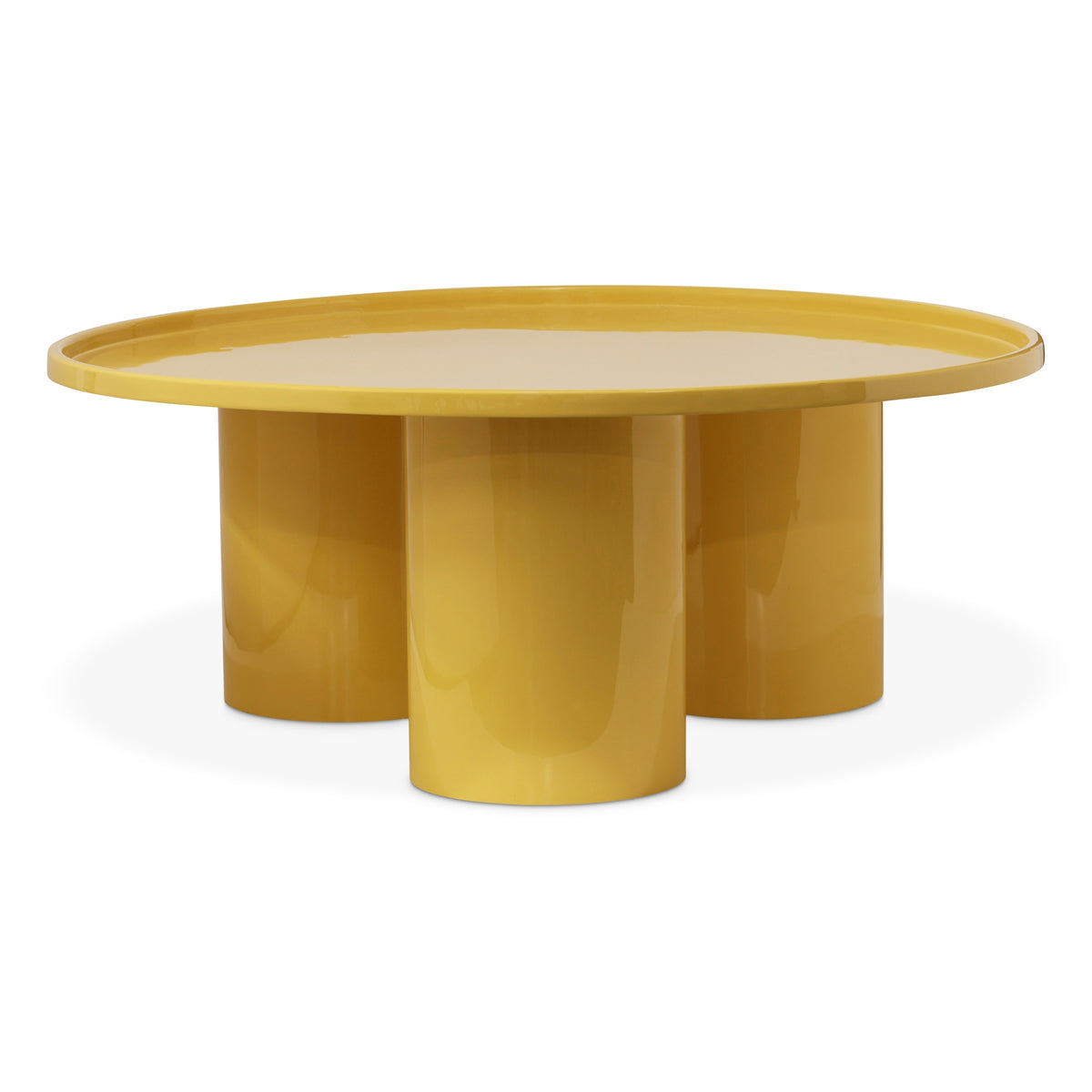 Sofia Enamel Coffee Table Yellow Ochre by Urbia - detail 2