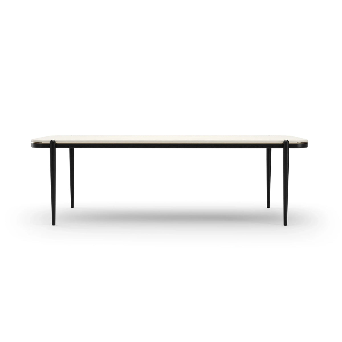 Madera Rec Dining Table - Opal Brushed Gold 94.50" by Caracole