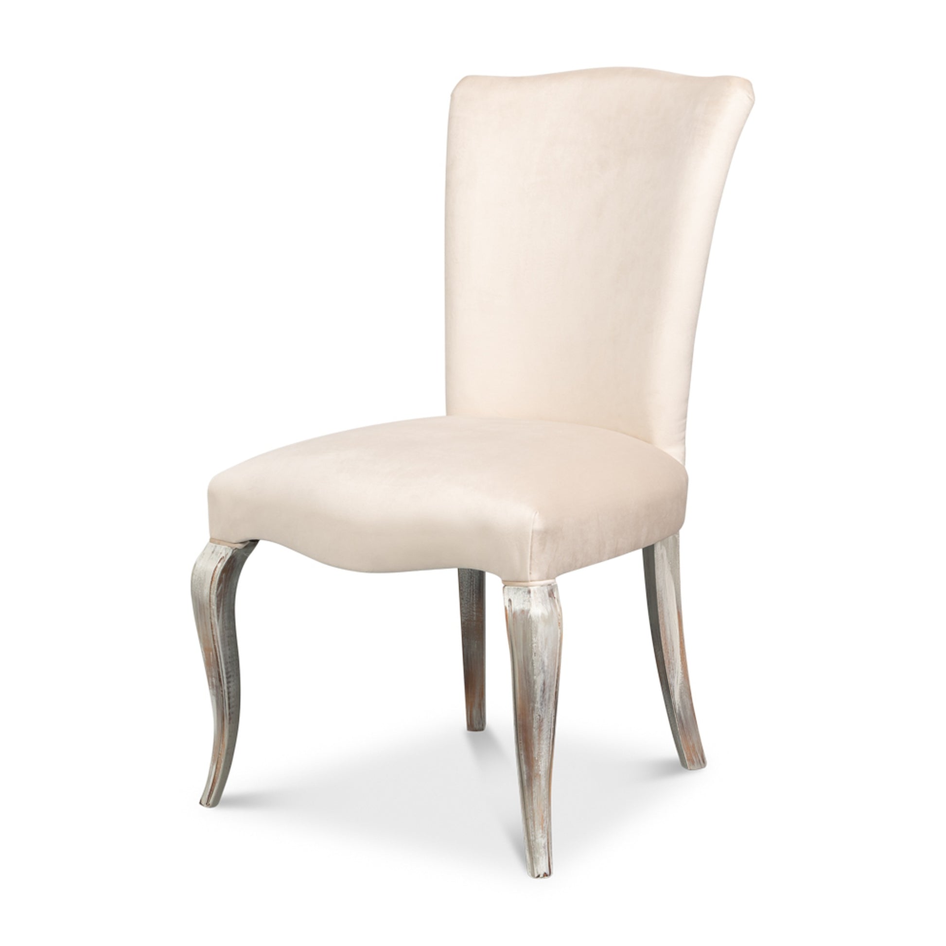 Sidechair, Grey Oak, Taupe Velvet by Sarreid Ltd