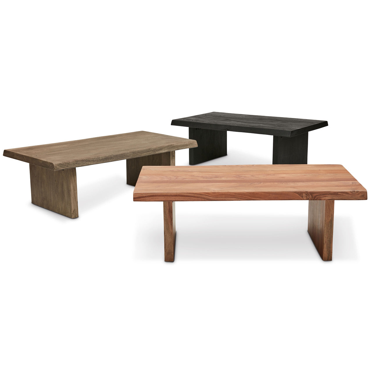 Brooks - 48" Coffee Table - Sandblasted Grey
