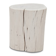 Brooks - Solid Wood Stump - White Wash