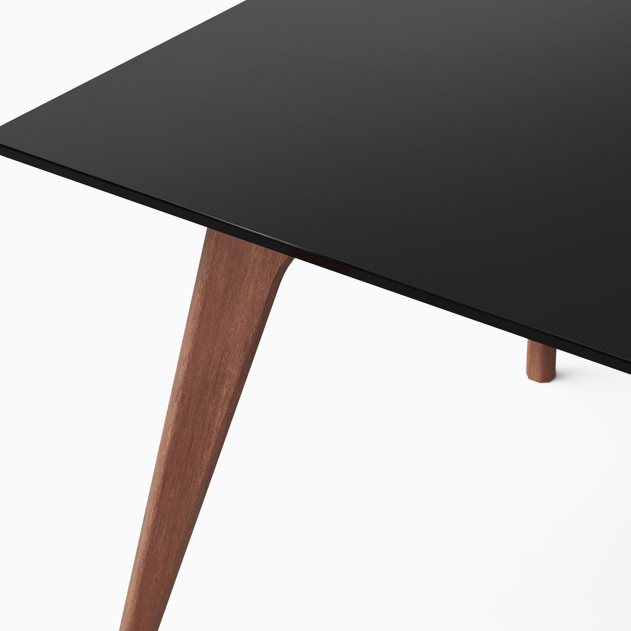 Modern Brazilian - Giane - Dining Table - Nogal Base - Black Top - 86.5"W x 43.5"D x 30"H