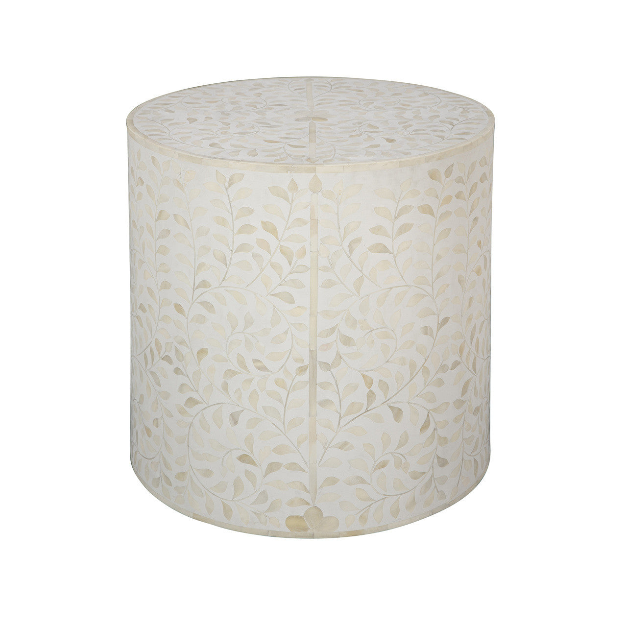 White Shell End Table - 18'