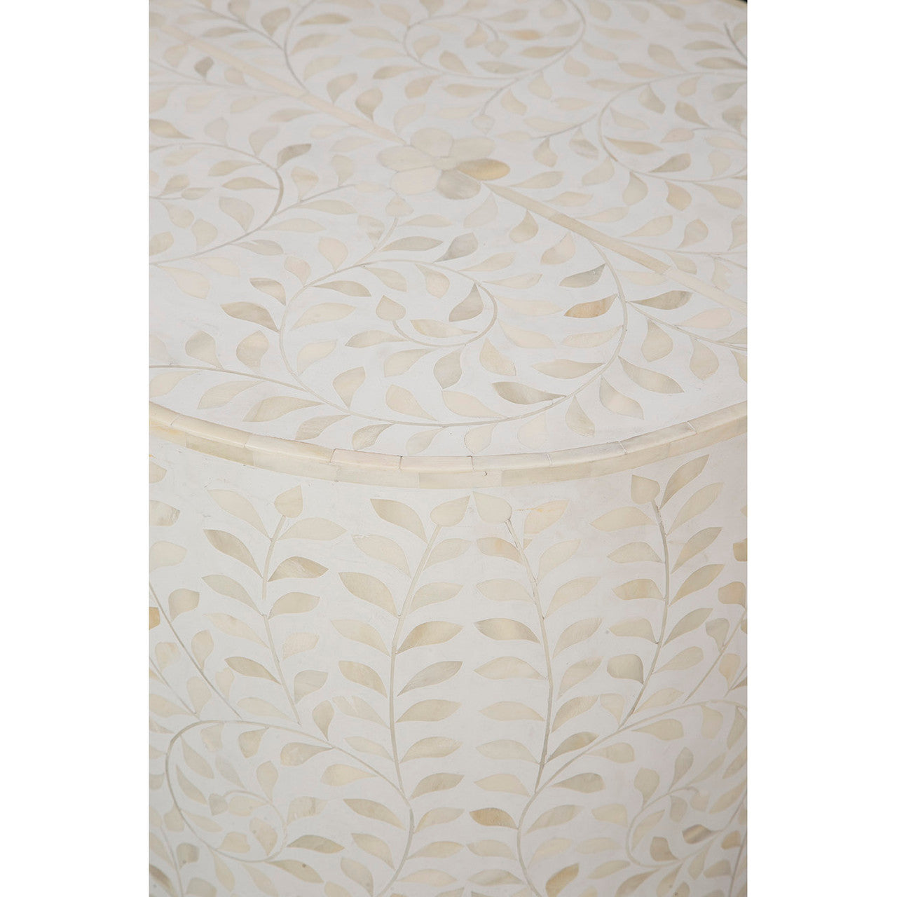 White Shell End Table - 18'