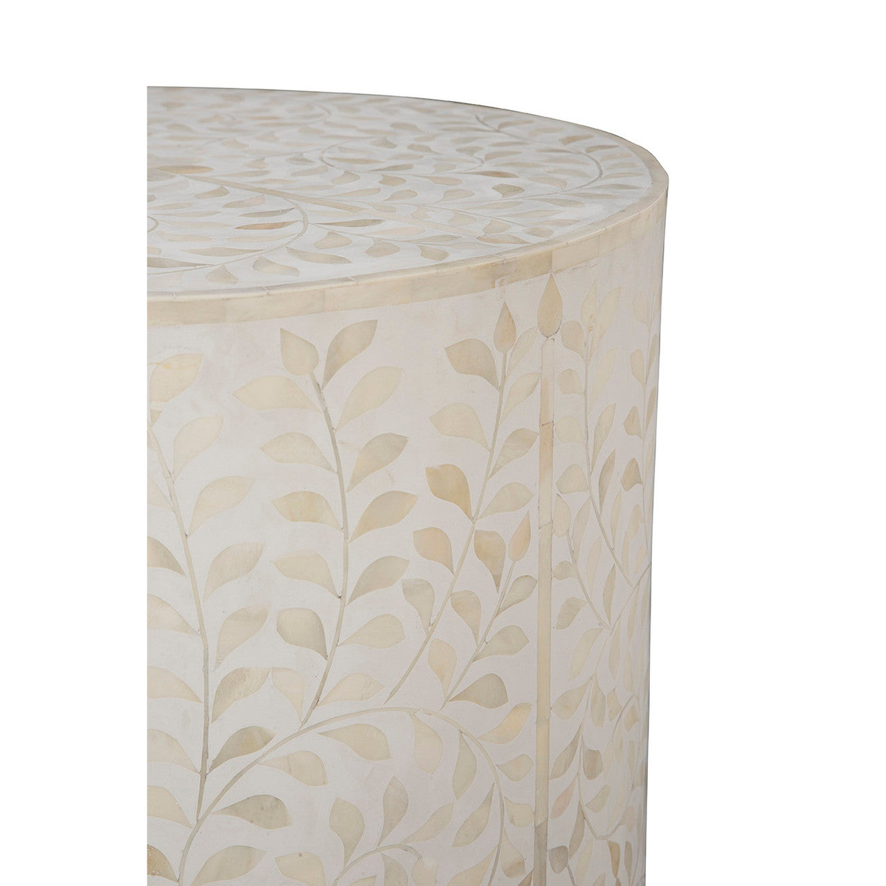 White Shell End Table - 18'