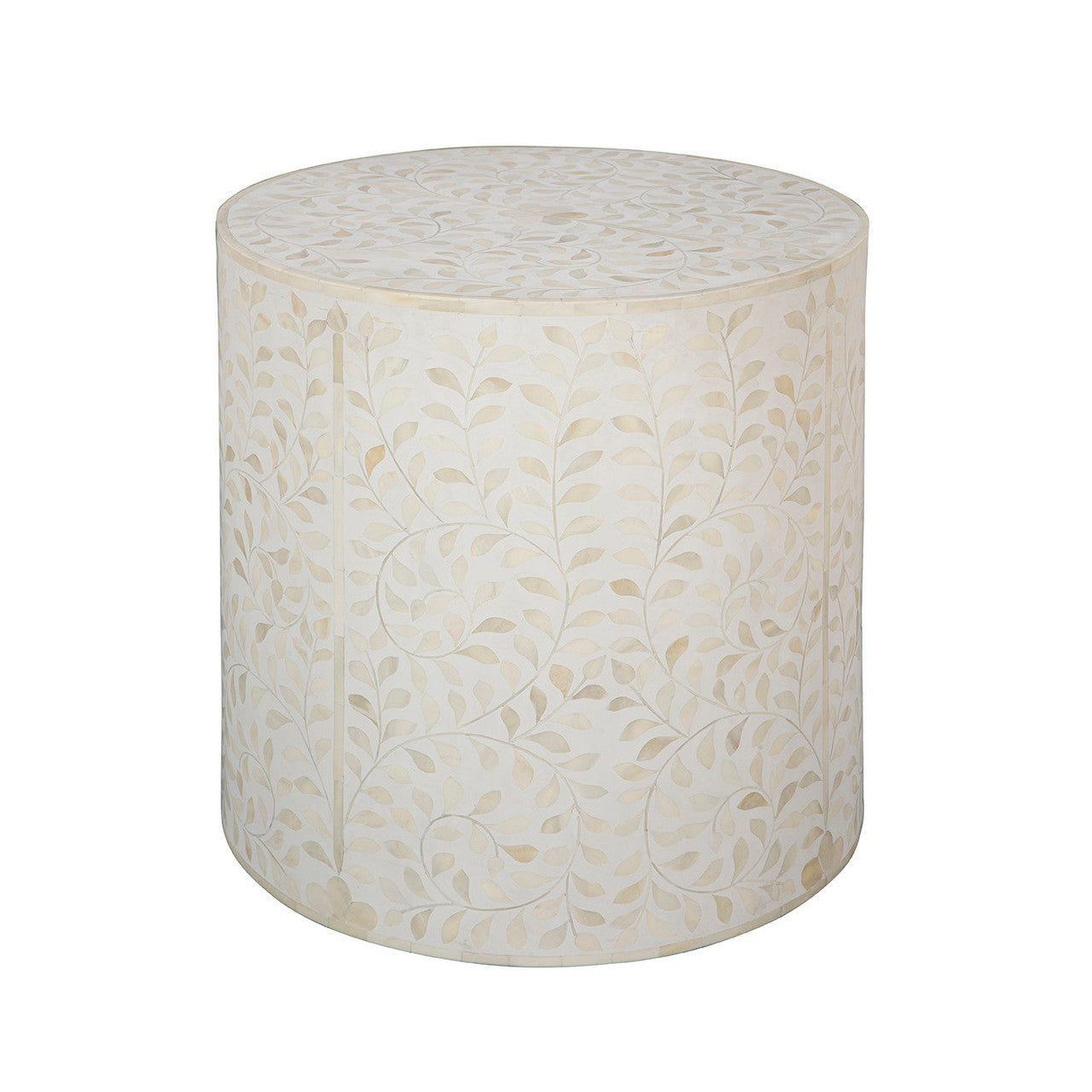 White Shell End Table - 18'