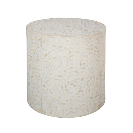 White Shell End Table - 18'
