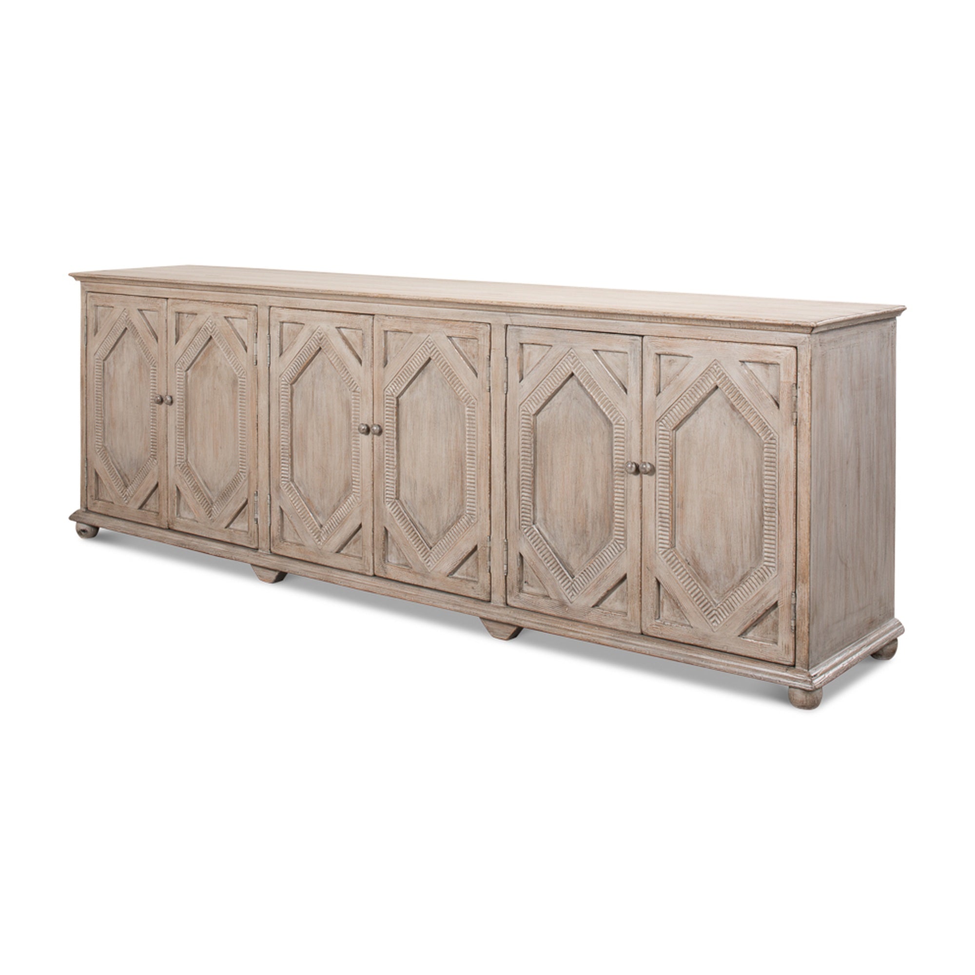 Six Diamonds Sideboard, French Grey by Sarreid Ltd