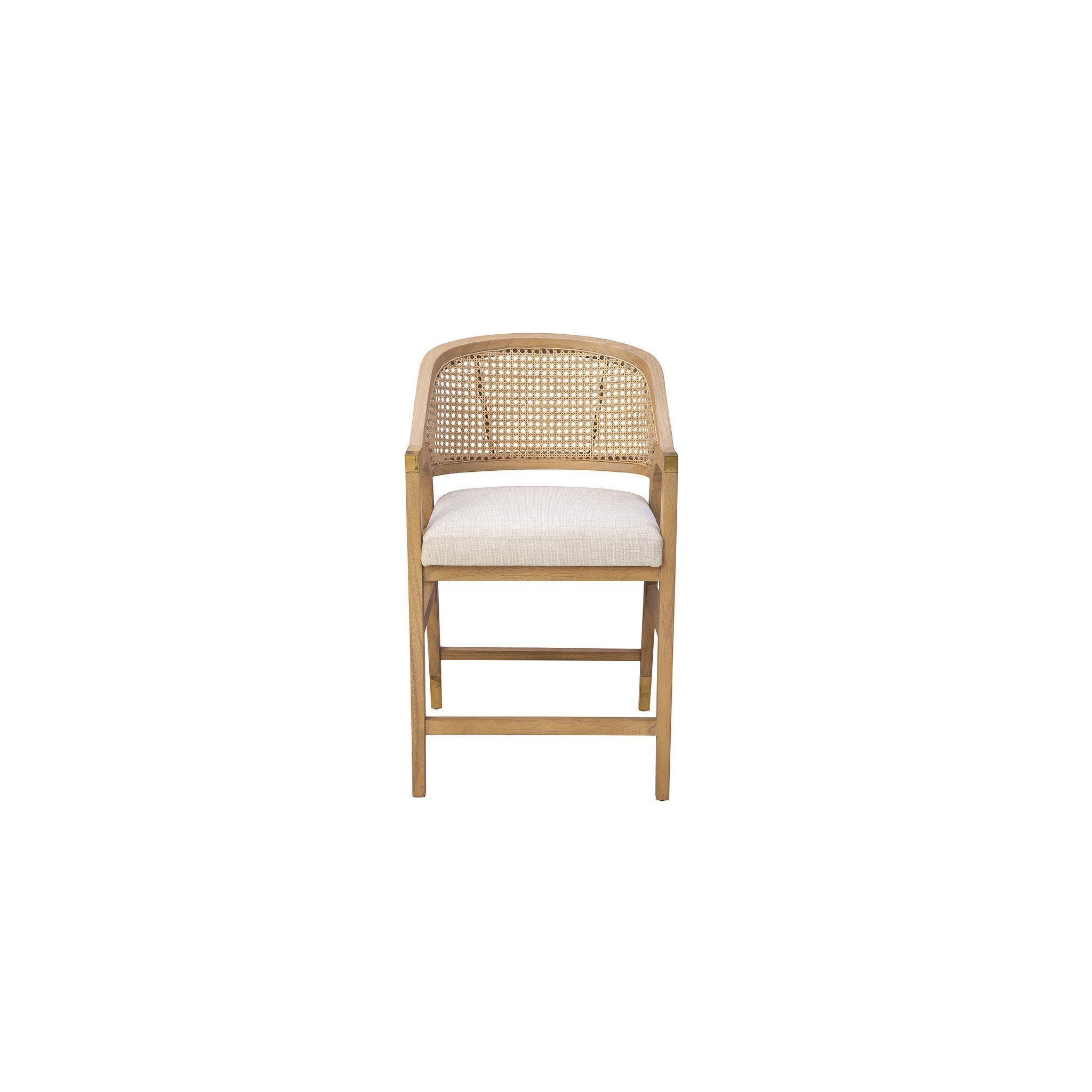 Natural Royce Counter Stool - 23' detail view by Furniture Classics at ZIN Home