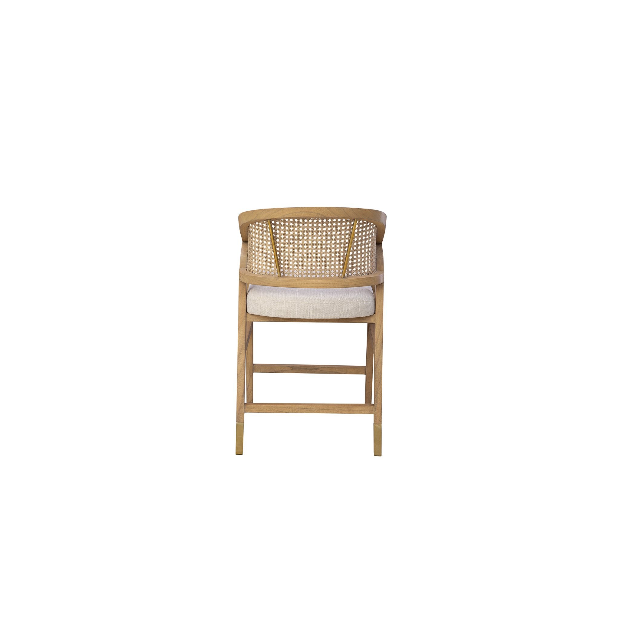 Natural Royce Counter Stool - 23' detail view by Furniture Classics at ZIN Home