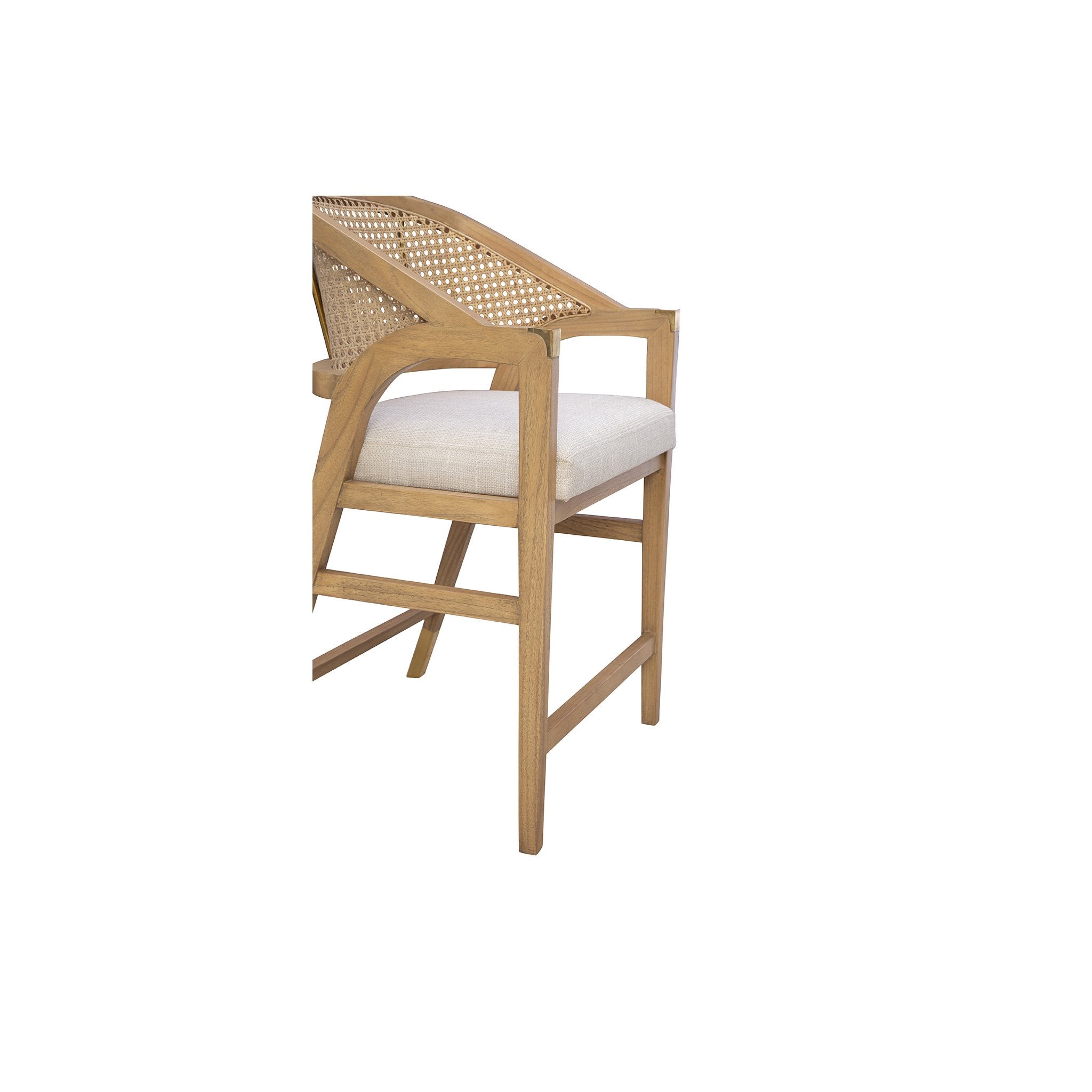 Natural Royce Counter Stool - 23' detail view by Furniture Classics at ZIN Home