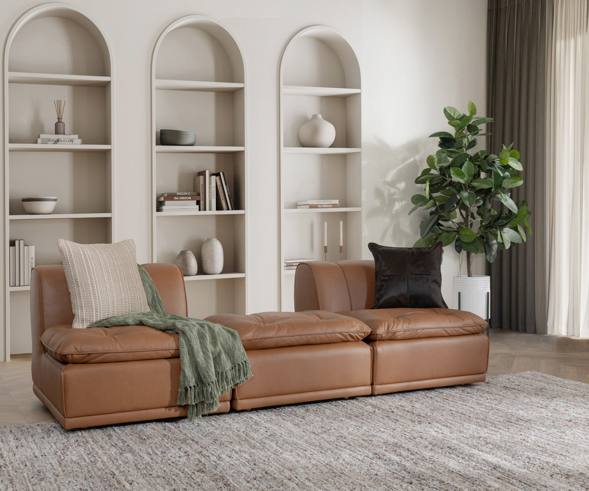 Haven Upholstered Ottoman White