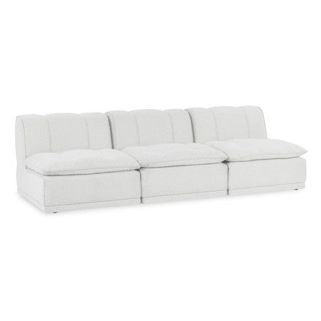 Haven White Upholstered Modular Sofa