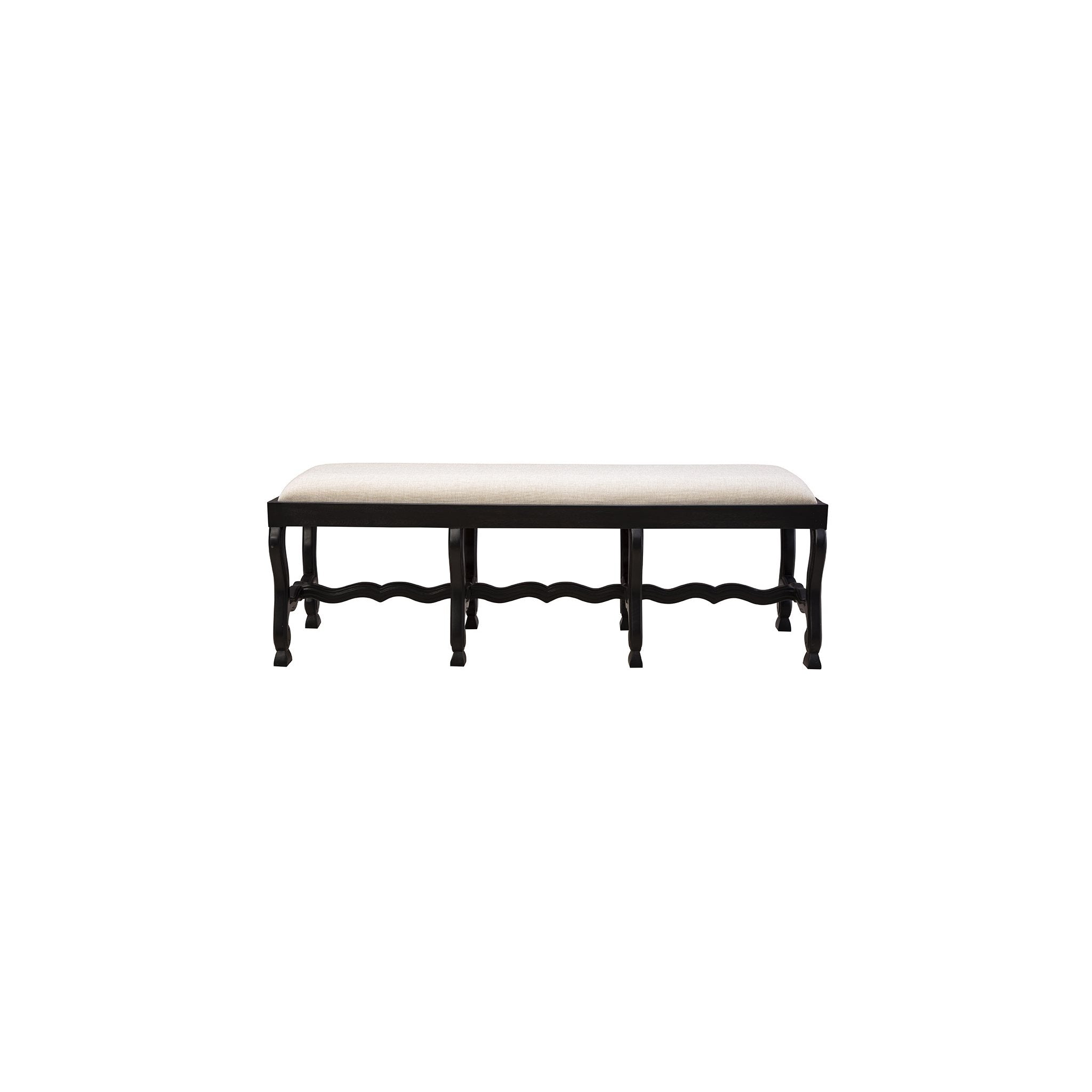 Black Romeo Bench - 59' detail view by Furniture Classics at ZIN Home