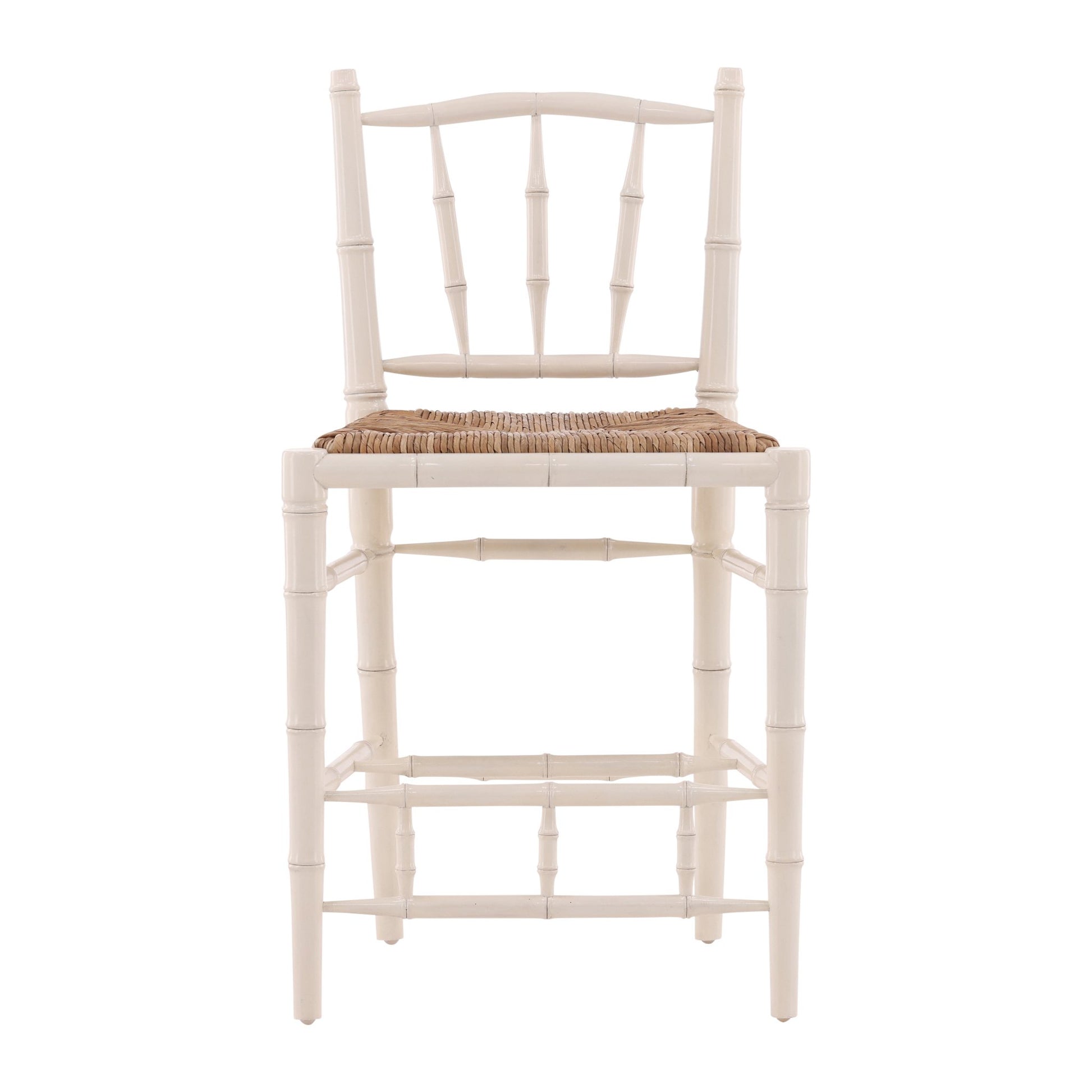 Cream Bamboo Counter Stool - 20' detail view by Furniture Classics at ZIN Home