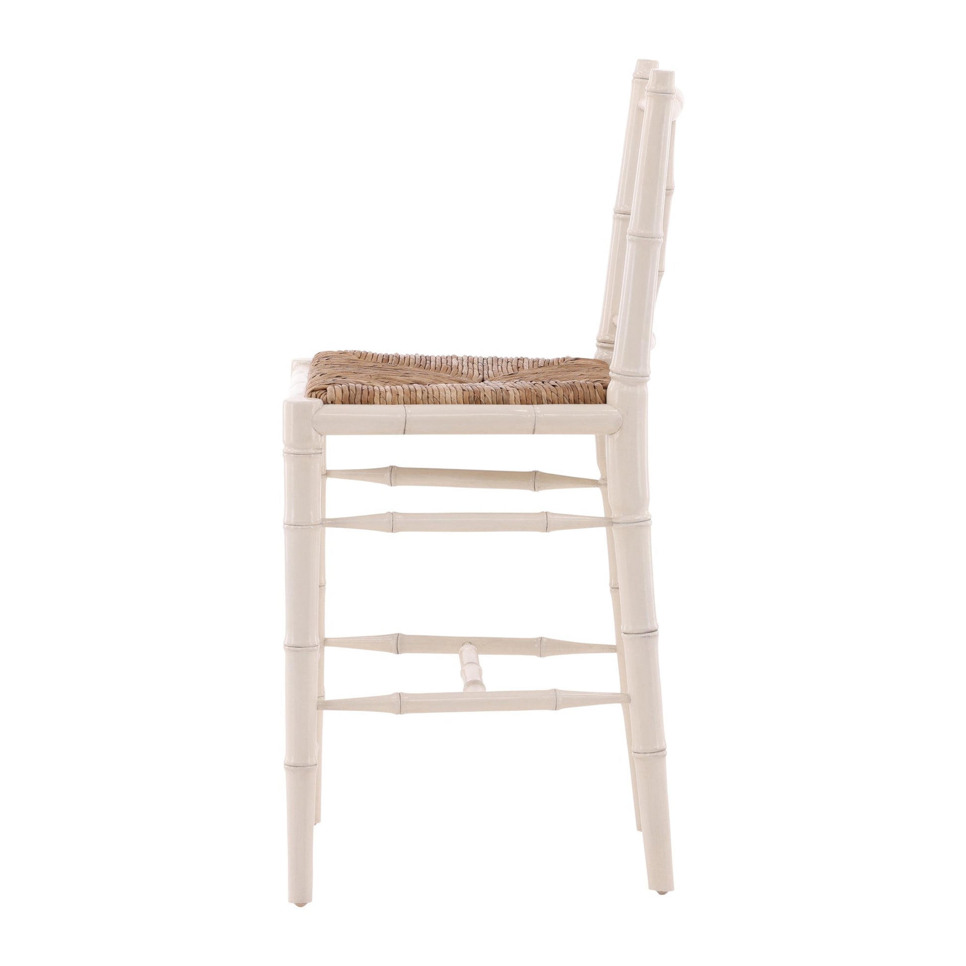 Cream Bamboo Counter Stool - 20' detail view by Furniture Classics at ZIN Home