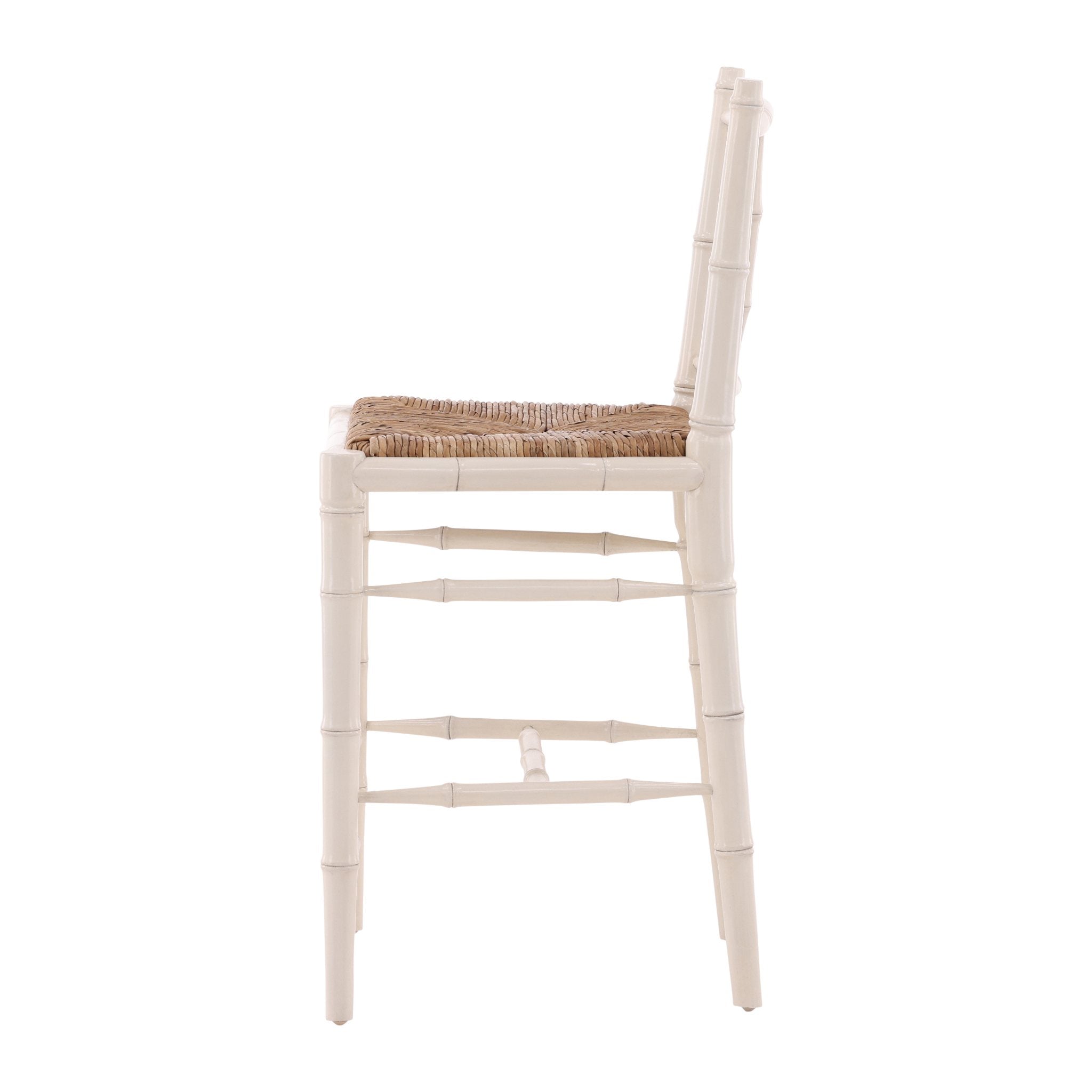 Cream Bamboo Counter Stool - 20' detail view by Furniture Classics at ZIN Home