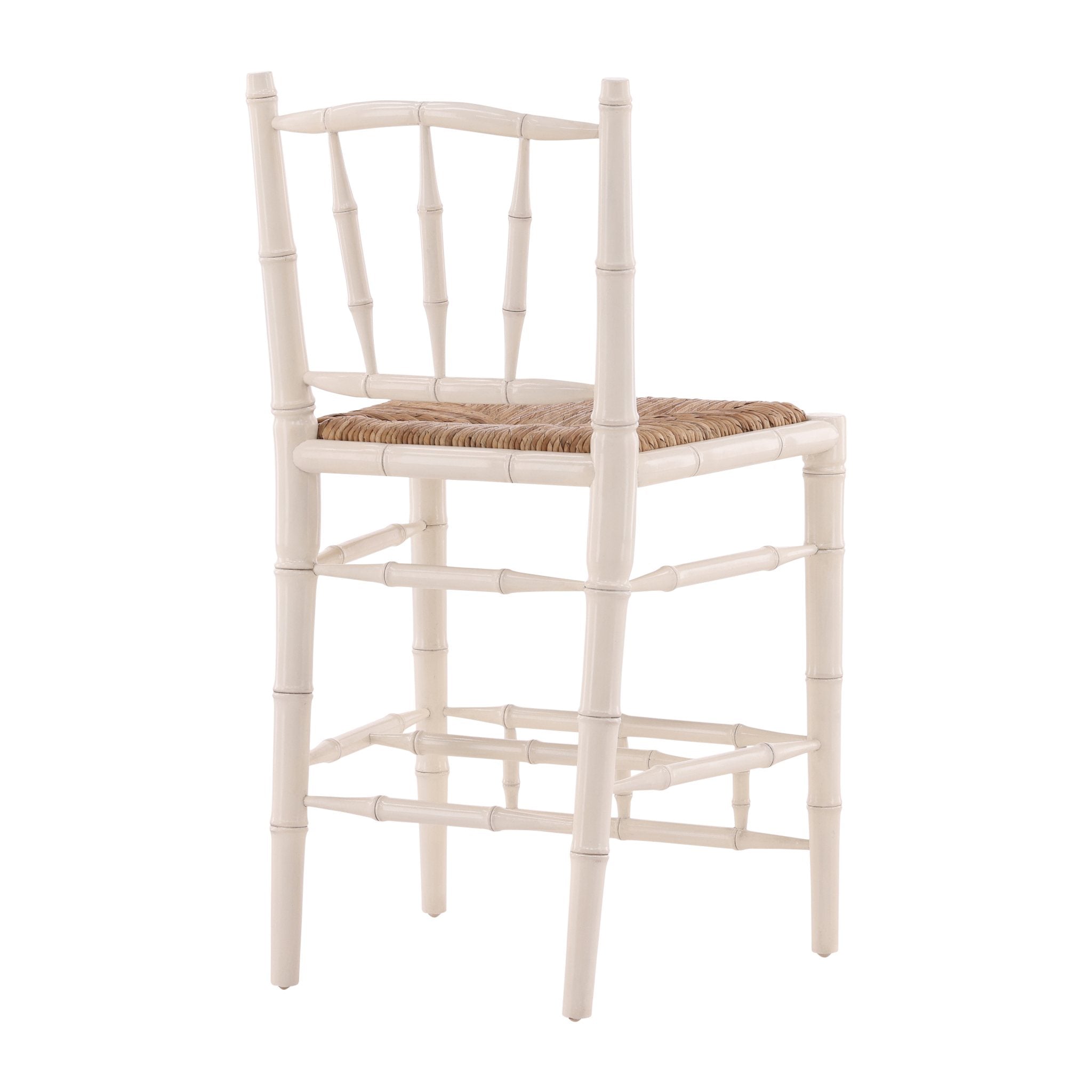 Cream Bamboo Counter Stool - 20' detail view by Furniture Classics at ZIN Home